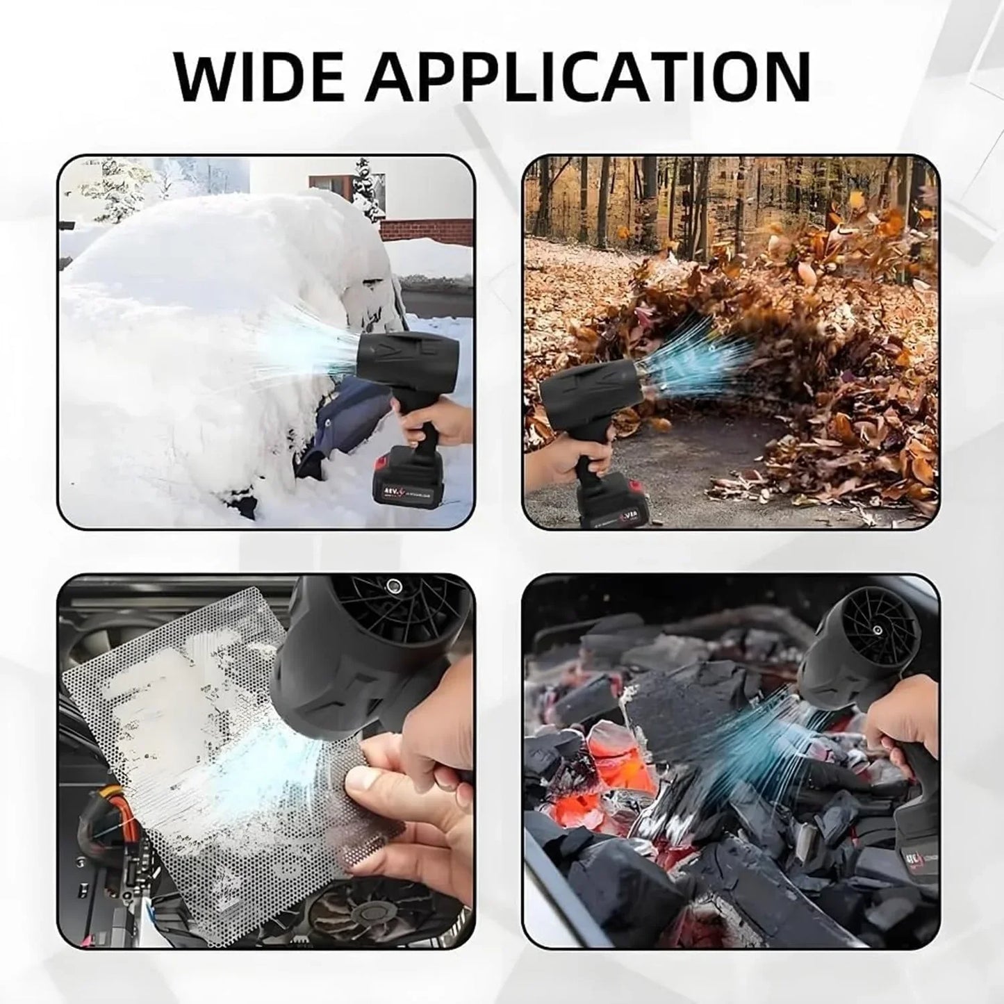 48V – Compact Lithium Turbo Blower with Handheld Power'' *TurboJet Mini Blower – 48V Lithium-Powered Handheld Air Force"